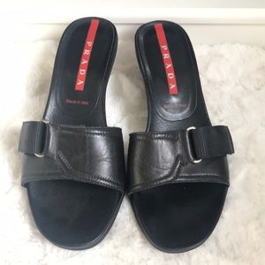 PRADA sandals black, 35 Made in Italy in good pre loved condition.